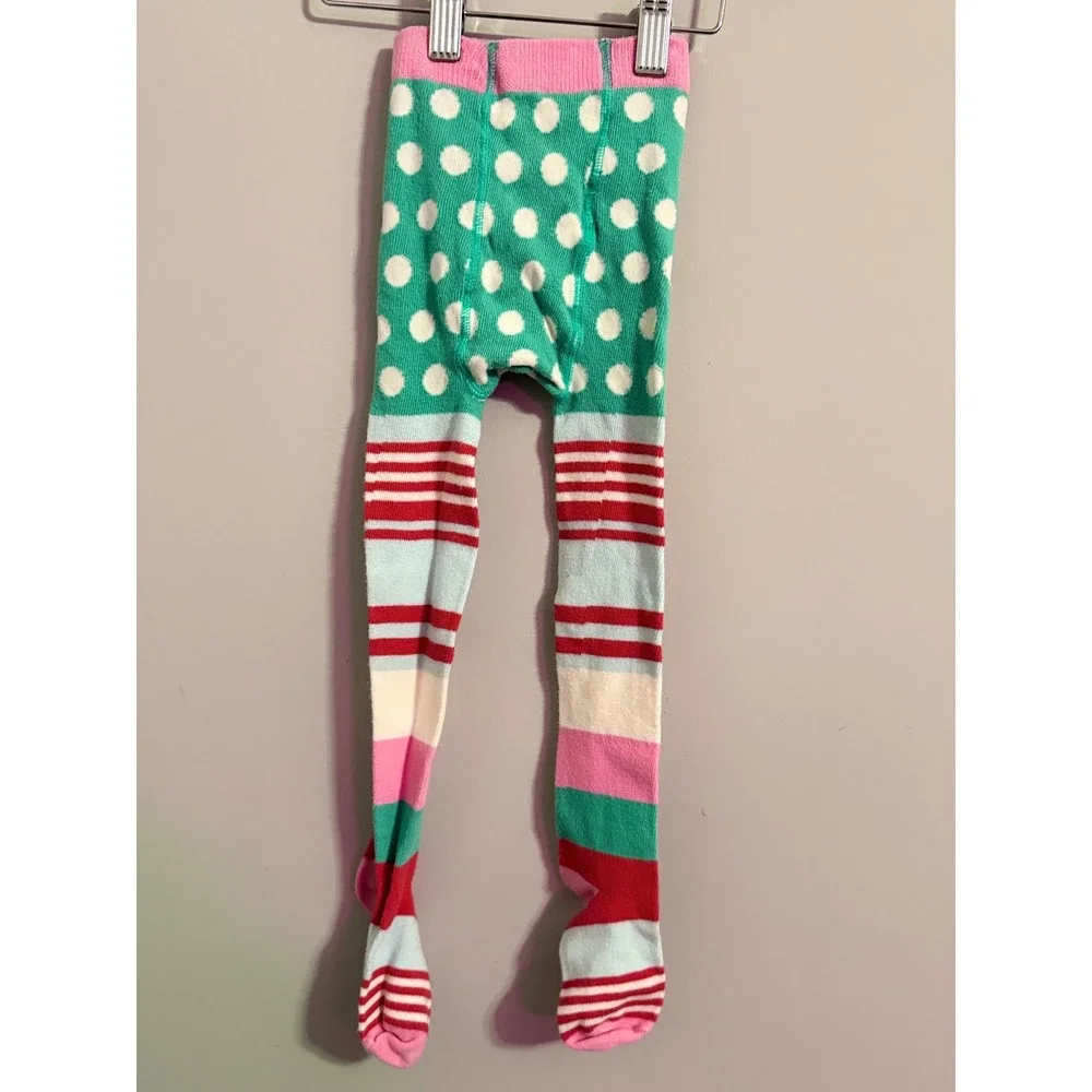 Matilda Jane Kids Tights Polka Dot‎ Stripe Footed Pants Toddler Size 2